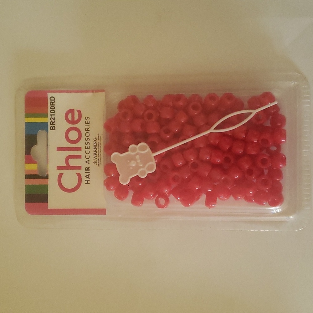 Chloe Hair girls Accessories red beads NWT